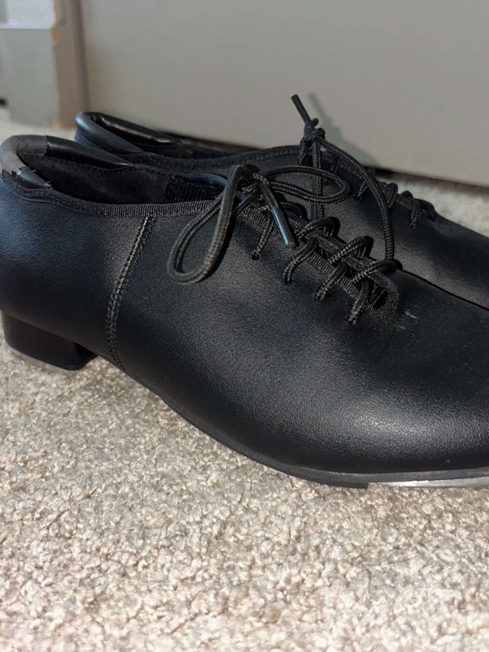 Women's Black Lace-Up Oxfords tap shoes